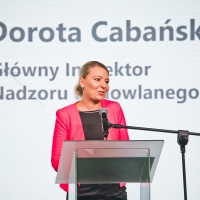 Dorota Cabańska, Główny Inspektor Nadzoru Budowlanego podczas otwarcia Międzynarodowych Targów Budownictwa i Architektury BUDMA.